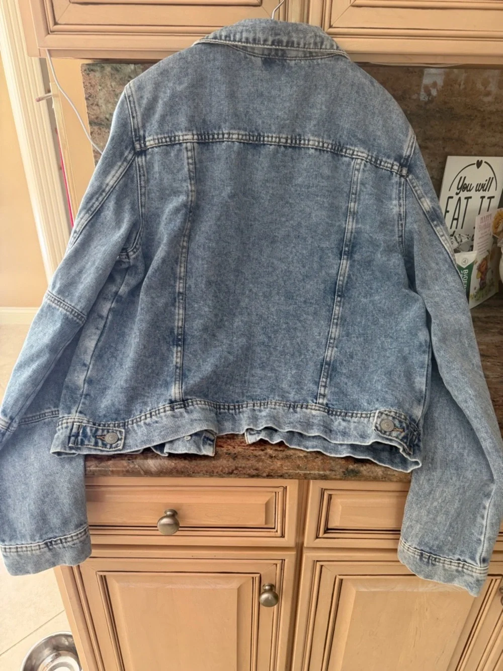 Free People Light Wash Blue Denim Jacket - Picture 2 of 3